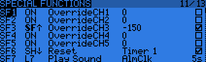 Blokovanie-povolenie kanálov, reset stopiek a alarm Auto Testu (blokované treba zaškrtnúť)