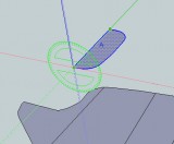 Přiloženej úhloměr, vybraná rovina, ve které bych to chtěl otočit - zelená o 90 stupňů. A teď to chce něco - nabízí mi endpoint, midpoint. Ať vyberu co chci a kde chci, potom mě to nechá do mearuement zapsat úhel - a namaluje mi to guide. Šlus. Co je herdek blbě?